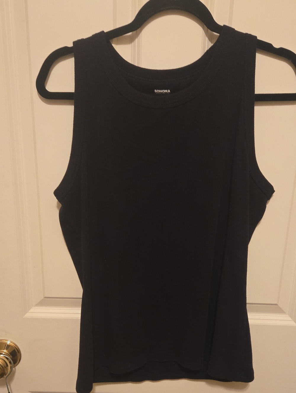 Sonoma Black Ribbed Sleeveless Tank